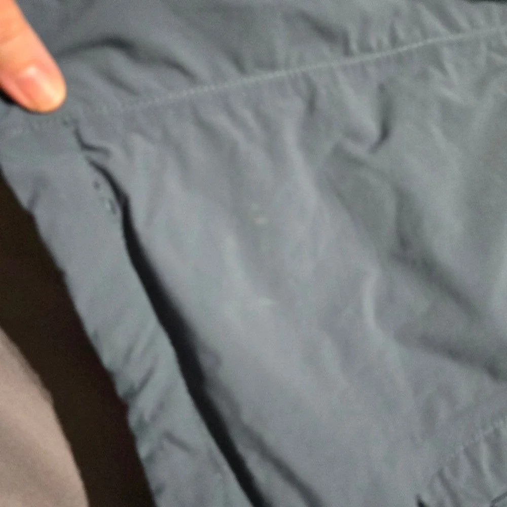 The North Face HyVent Insulated Jacket Mens XL Blue Grey CLB5 Hooded Parka Coat